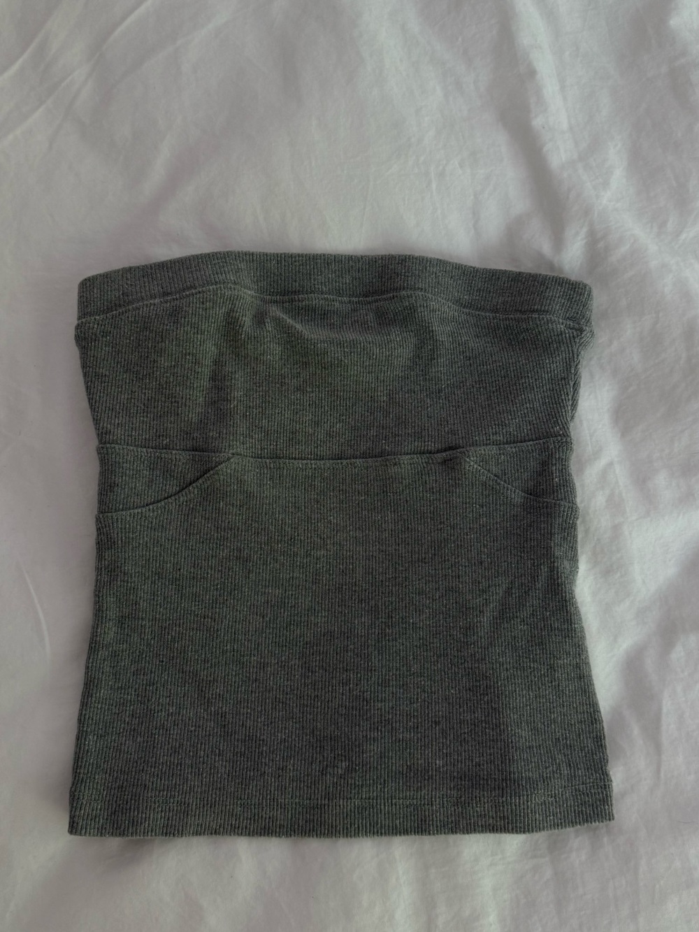 Urban Outfitters BDG Gray Ribbed Strapless Tube Top